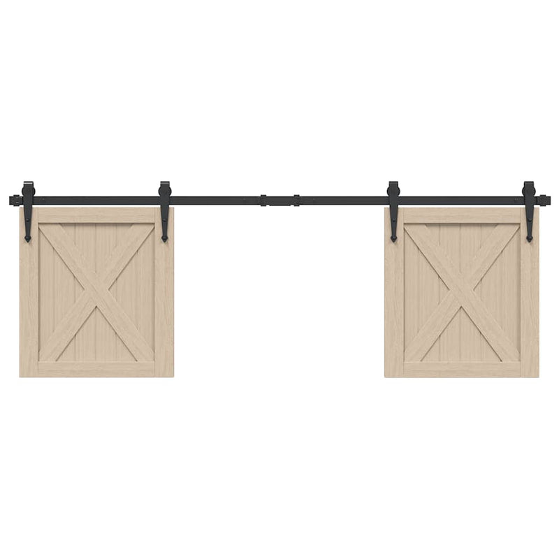 Vidaxl ophangset voor schuifdeur 152 cm koolstofstaal