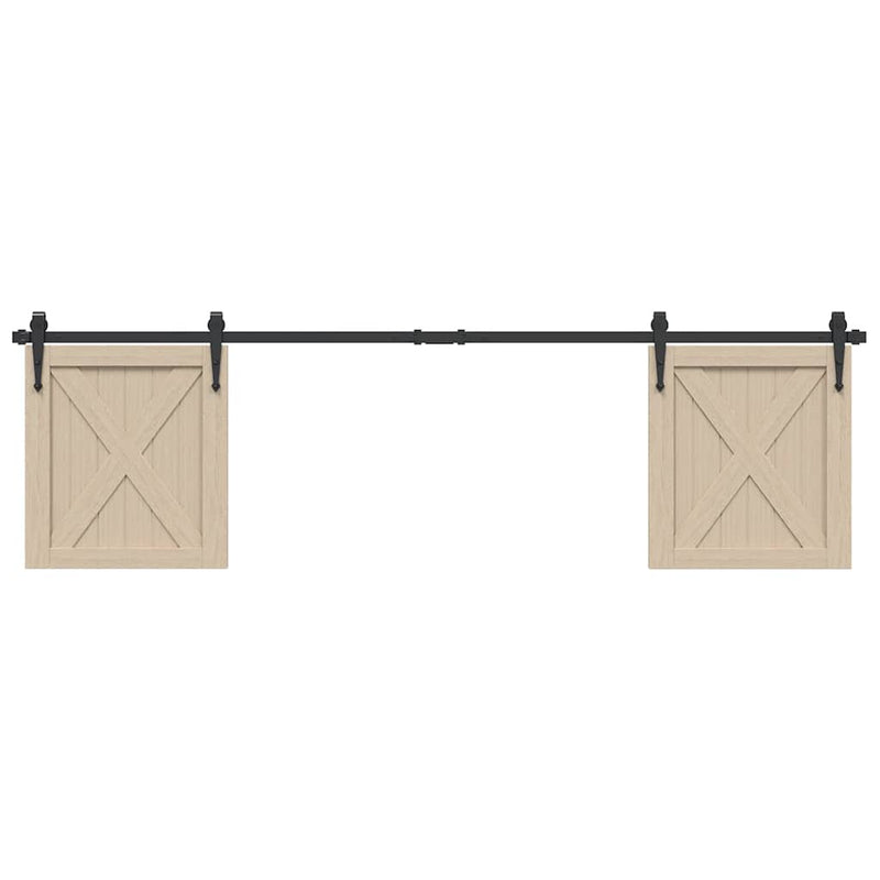 Vidaxl ophangset voor schuifdeur 183 cm koolstofstaal