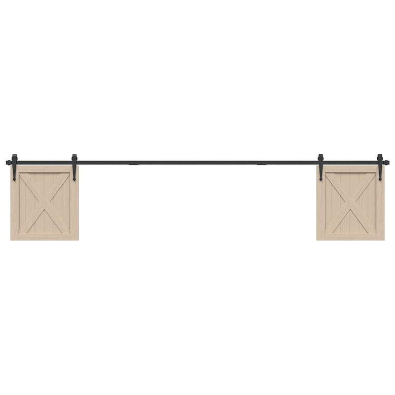 Vidaxl ophangset voor schuifdeur 244 cm koolstofstaal