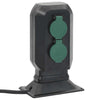 Vidaxl Garden Stop Contact and Ground Pin a 2 vie 15.5x11x24 cm nero e verde