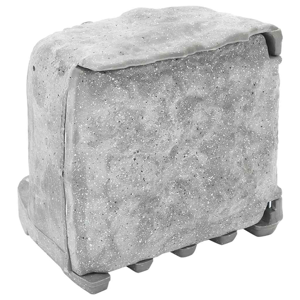 Vidaxl Garden Stop Contact Contact con perno a terra Sensore di pietra a 4 vie Grey