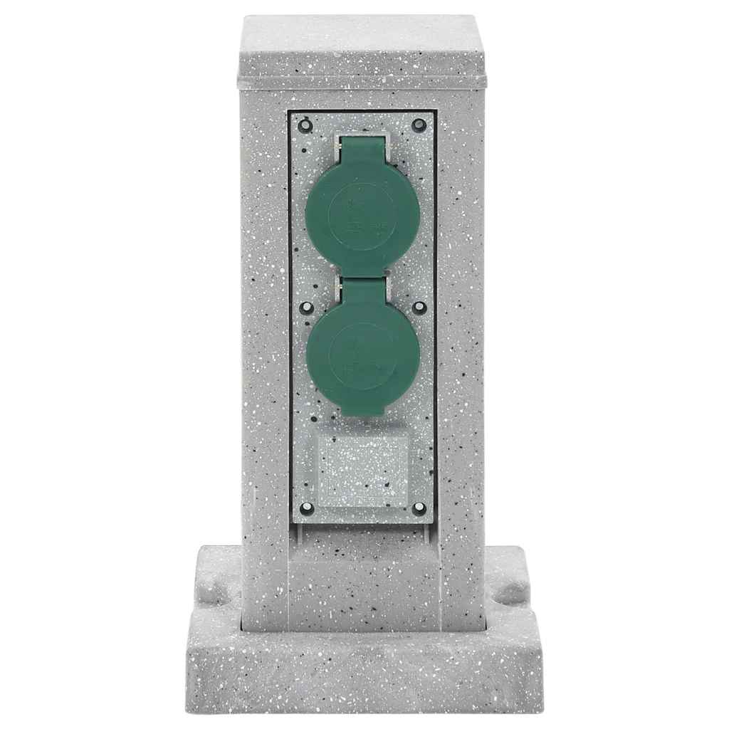 Vidaxl Garden Pin de contacto Pin de tierra de 4 vías de 4 vías de 4x16x29.5 cm de gris