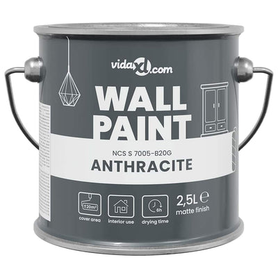 VidaXL pittura murale grigia 2,5 l stampa murale