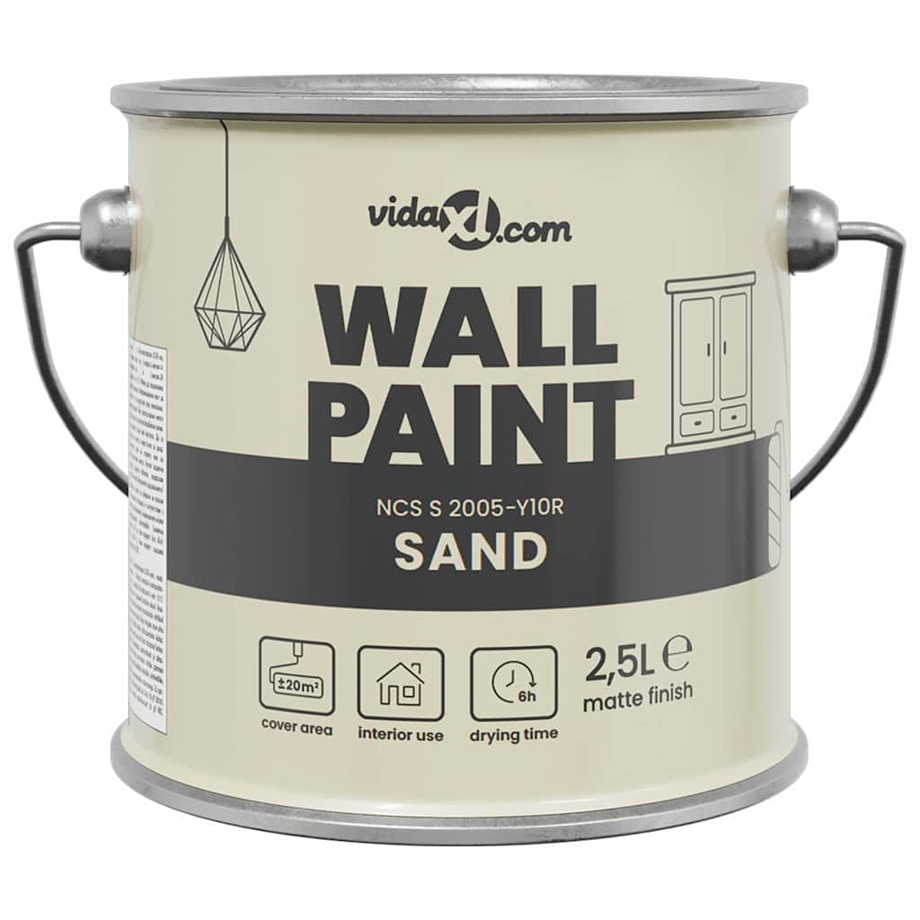 VidaXL pintura de pared marrón 2,5 l impresión de pared