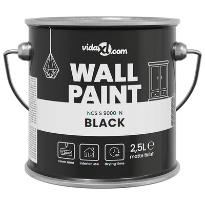 VidaXL pittura murale nera 2,5 l stampa murale