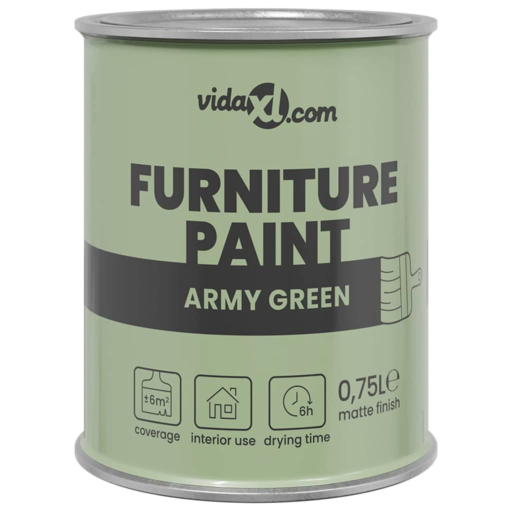 vidaxxl pintura para muebles verde 10 x 10 x 12 cm impresión de pared
