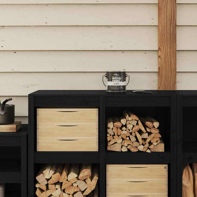 Vidaxxl pintura para madera negro 16,5 x 16,5 x 16 cm cuadro decorativo