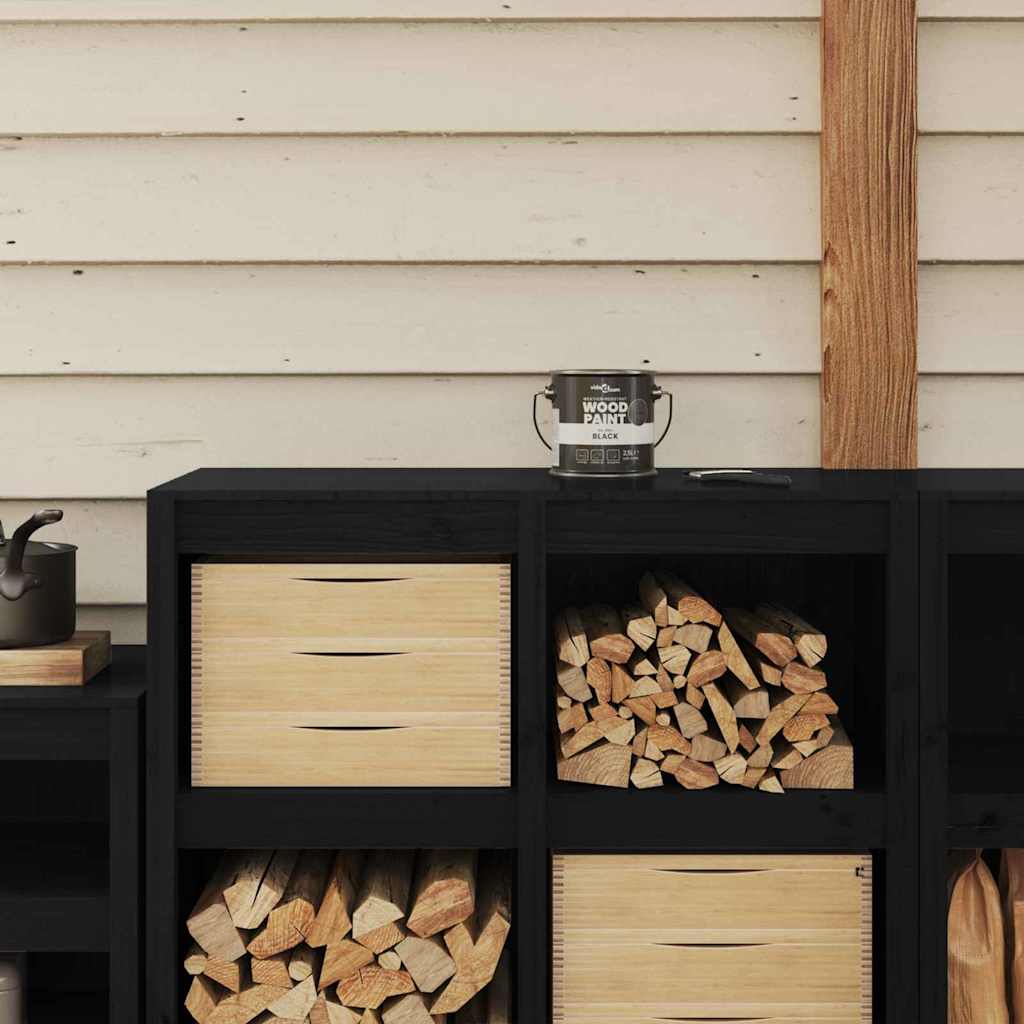 Stampa da parete Vidaxxl vernice per legno nera 16,5 x 16,5 x 16 cm