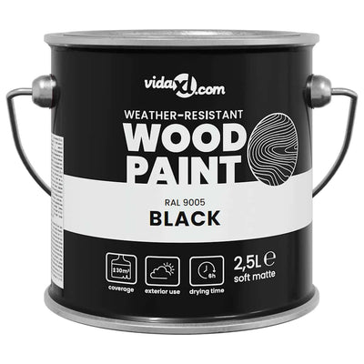 Vidaxxl pintura para madera negro 16,5 x 16,5 x 16 cm cuadro decorativo