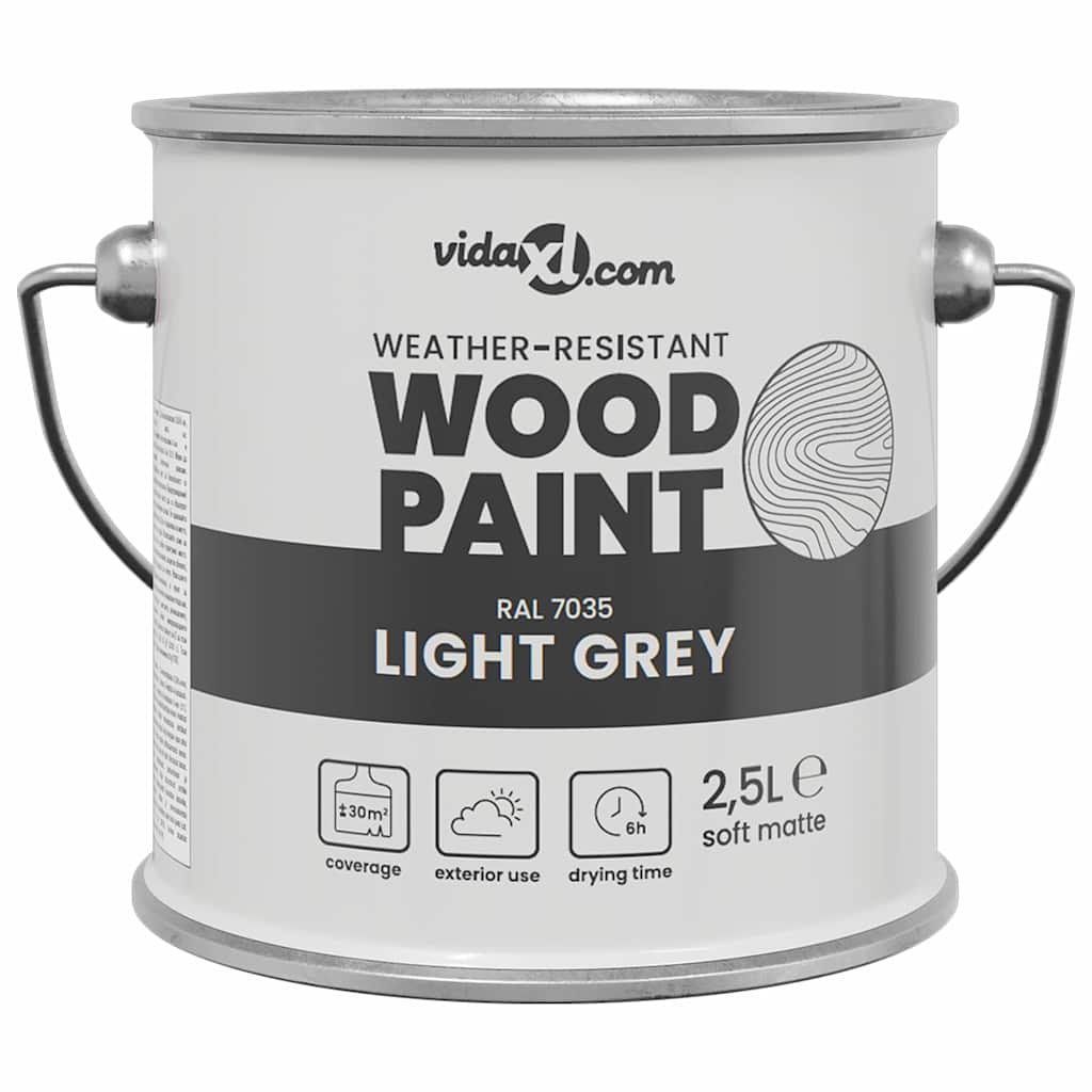 Vidaxxl pintura para madera gris 16,5 x 16,5 x 16 cm cuadro decorativo