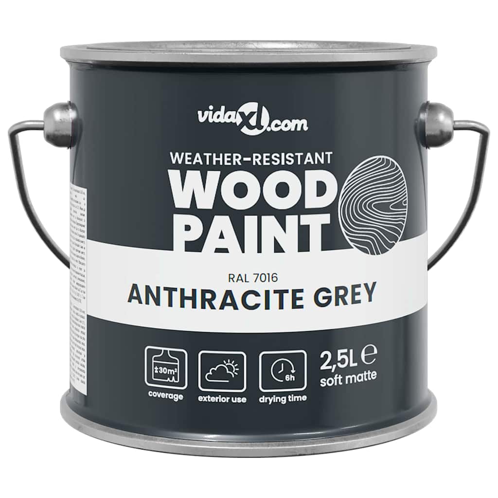 Vidaxxl pintura para madera gris 16,5 x 16,5 x 16 cm cuadro decorativo
