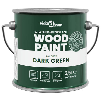 Vidaxl houtverf groen 16,5 x 16,5 x 16 cm wandprint