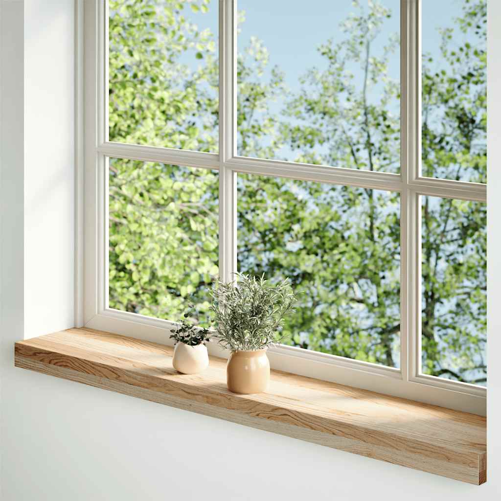 Sills de ventana Vidaxl 2 st sin tratar 90x15x2 cm de roble sólido