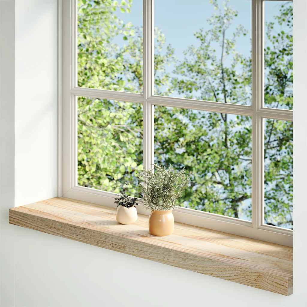 Vidaxl Finestra Soli per la finestra 2 ST non trattata 80x20x2 cm rovere solido