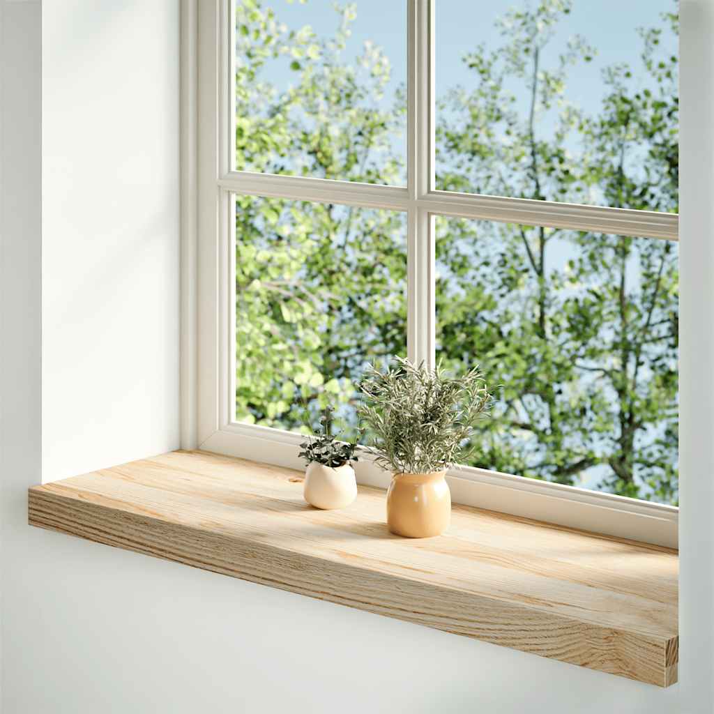 Sills de ventana Vidaxl 2 st sin tratar 70x25x2 cm de roble sólido