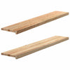 Vidaxl vensterbanken 2 st onbehandeld 140x25x2 cm massief eikenhout