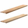 Vidaxl vensterbanken 2 st onbehandeld 160x25x2 cm massief eikenhout
