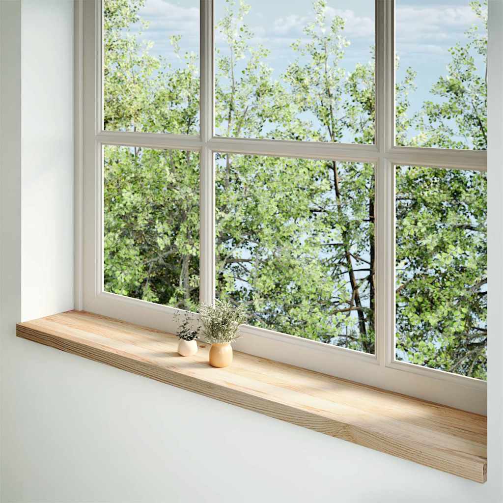 Vidaxl vensterbanken 2 st onbehandeld 160x25x2 cm massief eikenhout