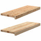 Sills de ventana Vidaxl 2 st sin tratar 70x30x2 cm de roble sólido