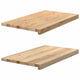 Sills de ventana Vidaxl 2 st sin tratar 70x40x2 cm de roble sólido
