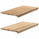 Sills de ventana Vidaxl 2 st sin tratar 80x40x2 cm de roble sólido
