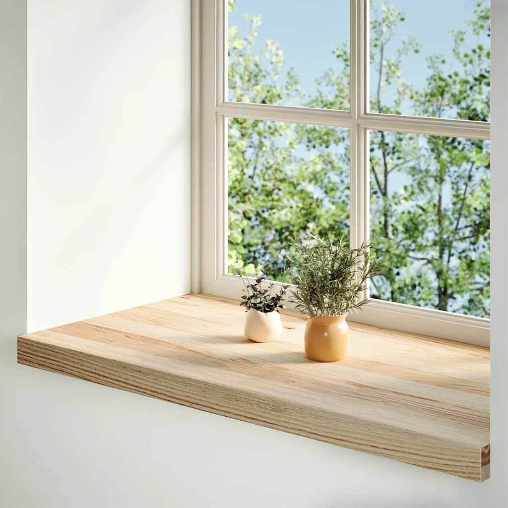 Vidaxl vensterbanken 2 st onbehandeld 80x40x2 cm massief eikenhout