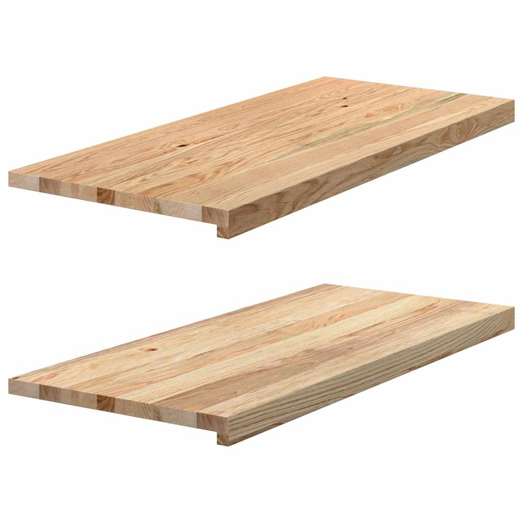 Sills de ventana Vidaxl 2 st sin tratar 90x40x2 cm de roble sólido