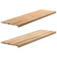 Sills de ventana Vidaxl 2 st no tratado 140x40x2 cm de roble sólido