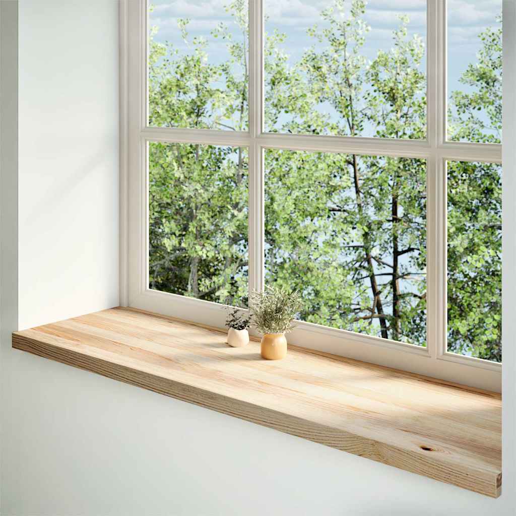 Sills de ventana Vidaxl 2 st no tratado 140x40x2 cm de roble sólido
