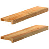 Sills de ventana Vidaxl 2 ST 70x15x2 CM Oak Solid Light Brown