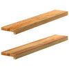 Vidaxl Finestra Solizi 2 pezzi 90x15x2 cm rovere solido marrone chiaro