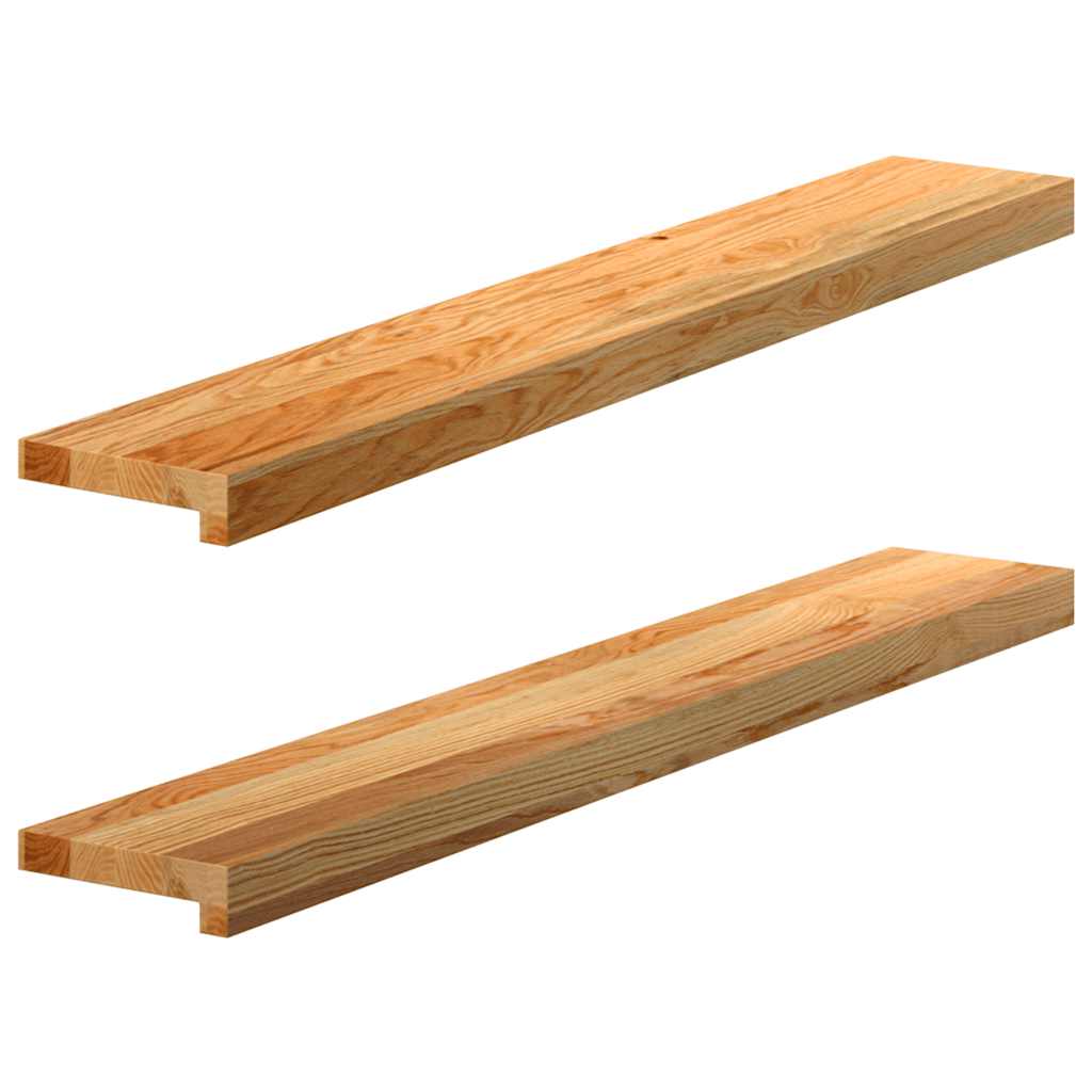 Vidaxl Finestra Solizi 2 PC 100x15x2 cm Oak Solid Light Brown