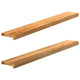 Vidaxl Sills 2 PCS 120x15x2 cm de roble sólido marrón claro