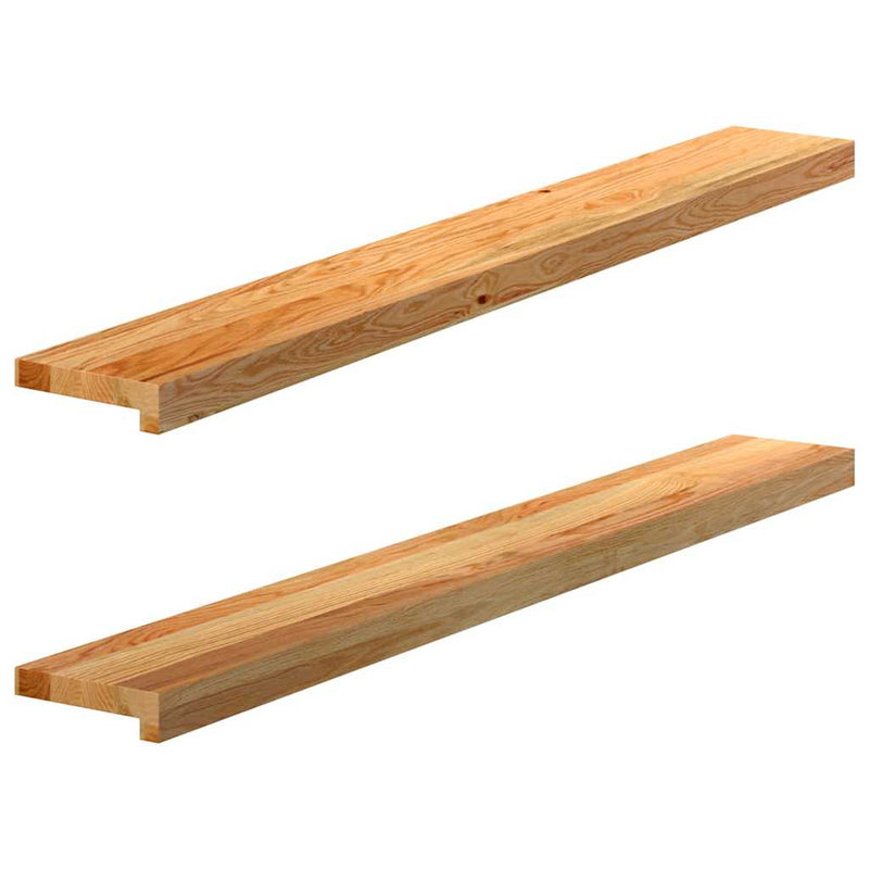 Vidaxl Finestra Solizi 2 PC 120x15x2 cm Oak Solid Light Brown