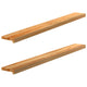 Vidaxl Sills 2 PCS 140x15x2 cm de roble sólido marrón claro