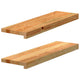 Vidaxl Sills 2 ST 70x20x2 cm de roble sólido marrón claro