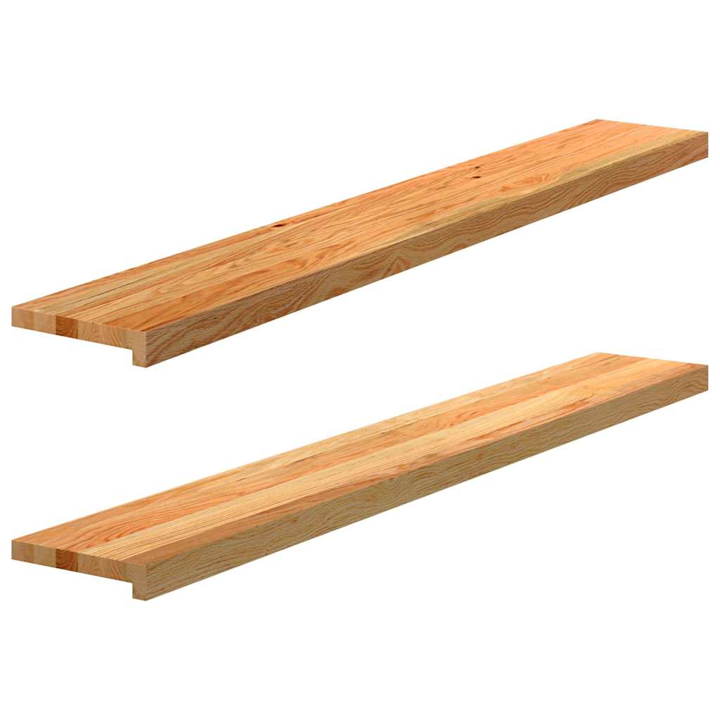 Vidaxl Finestra Solizi 2 PC 140x20x2 cm Oak Solid Light Brown