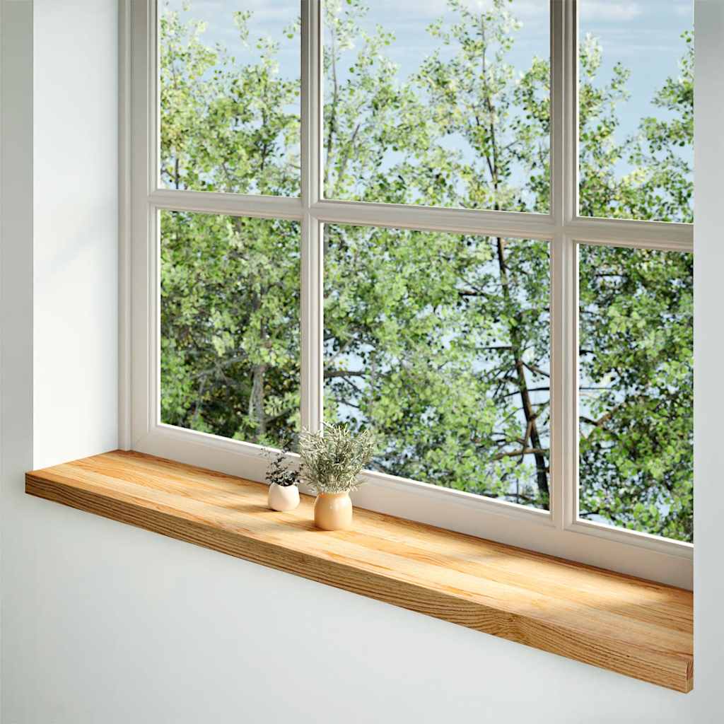 Vidaxl Finestra Solizi 2 pezzi 140x25x2 cm rovere solido marrone chiaro