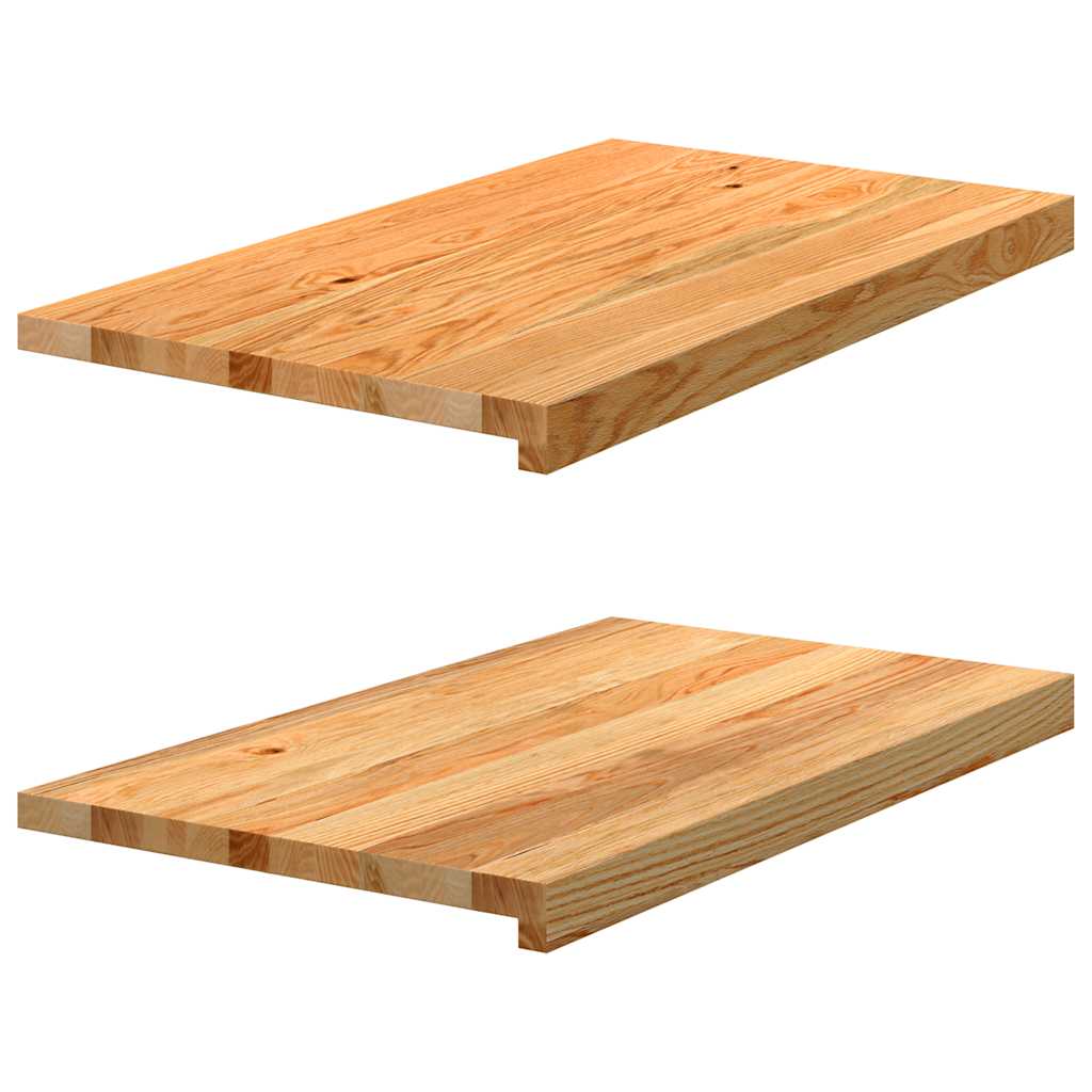 Sills de ventana Vidaxl 2 ST 70x40x2 CM Oak Solid Oak Brown