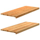 Sills de ventana Vidaxl 2 PCS 100x40x2 cm de roble sólido marrón claro