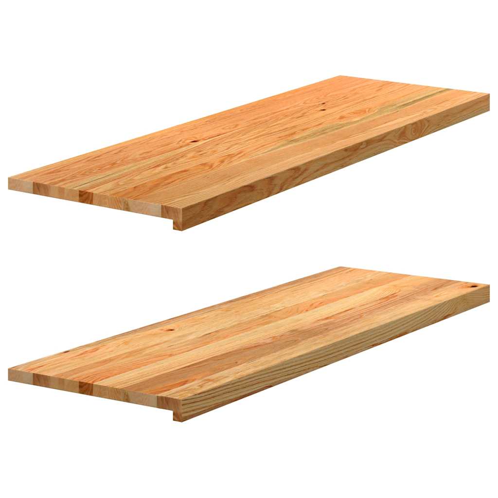 Sills de ventana Vidaxl 2 PCS 120x40x2 CM Oak Solid Light Brown
