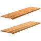 Vidaxl Sills 2 PCS 160x40x2 cm de roble sólido marrón claro