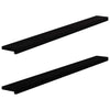 Vidaxl Sills 2 PCS 160x15x2 CM Oak Solid Dark Brown