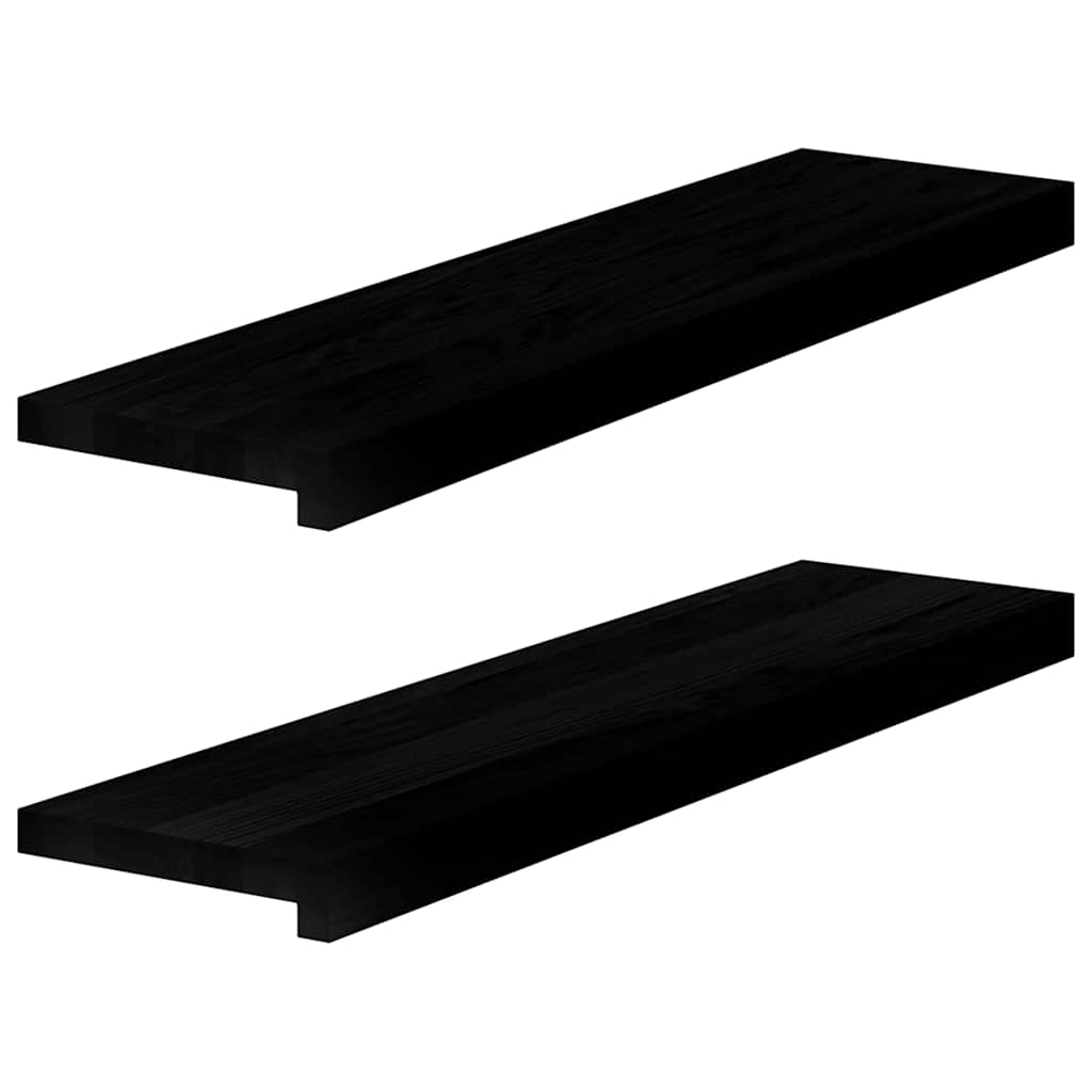 Vidaxl Sills 2 ST 80x20x2 CM Oak Solid Oak Dark Brown