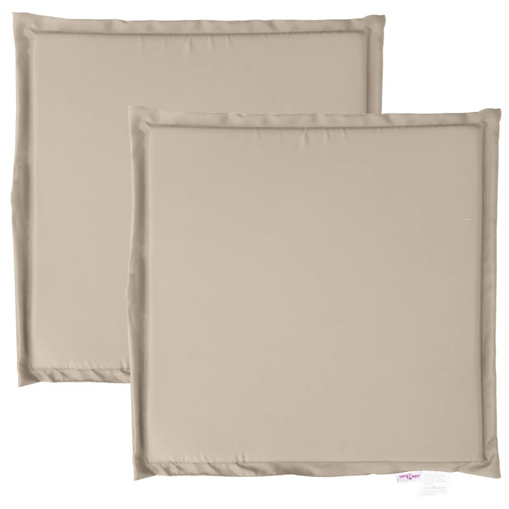 Cuscini per sedili da giardino Vidaxl 2 pezzi quadrati 45x45x2 cm taupe