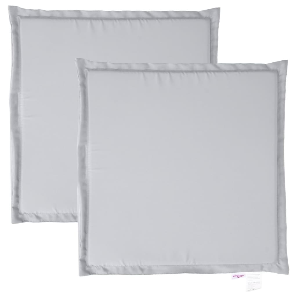 Cojines de asiento de jardín Vidaxl 2 st cuadrado 45x45x2 cm gris claro