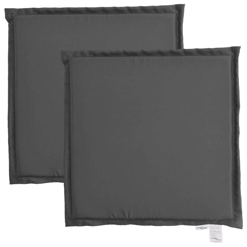 Cojines de asiento de jardín Vidaxl 2 PCS cuadrado 45x45x2 cm antracita