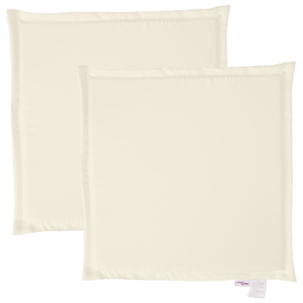 Cuscini per sedili da giardino Vidaxl 2 pezzi quadrati 45x45x2 cm crema