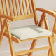 Cojines de asiento de jardín de Vidaxl 4 PCS cuadrado 45x45x2 CM Cream -Colorado