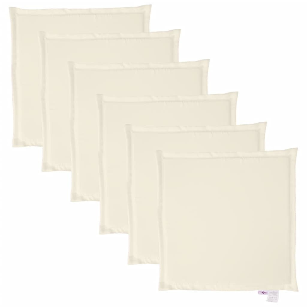 Vidaxl Garden Seat Cushions 6 pezzi quadrati 45x45x2 cm Cream